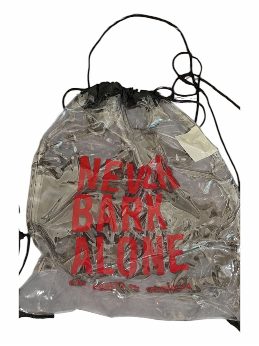 UGA Red & Black Clear Stadium Drawstring Bag Size OS